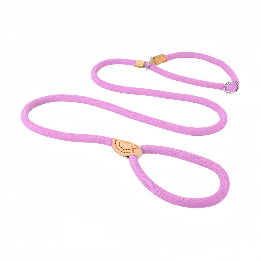 Heavy Duty Braided Rope Dog Slip Leash Adjustable Training Lead