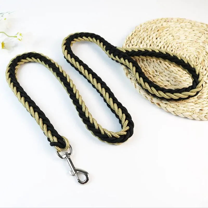 Heavy Duty Nylon Dog Leash and Adjustable Collar Set Army Green