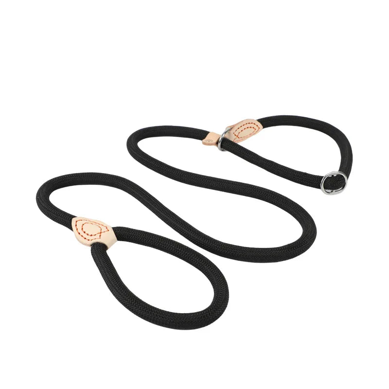 Heavy Duty Braided Rope Dog Slip Leash Adjustable Training Lead