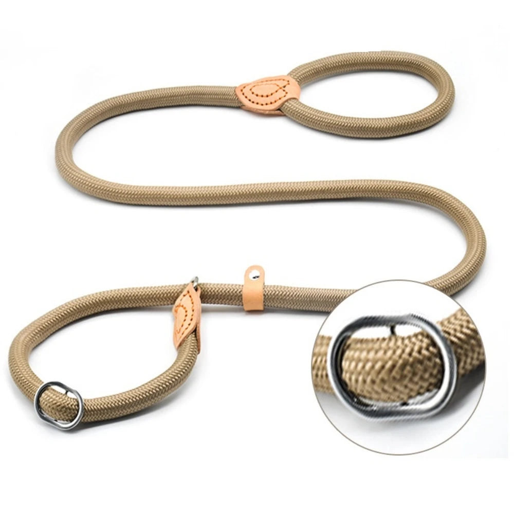 Heavy Duty Braided Rope Dog Slip Leash Adjustable Training Lead