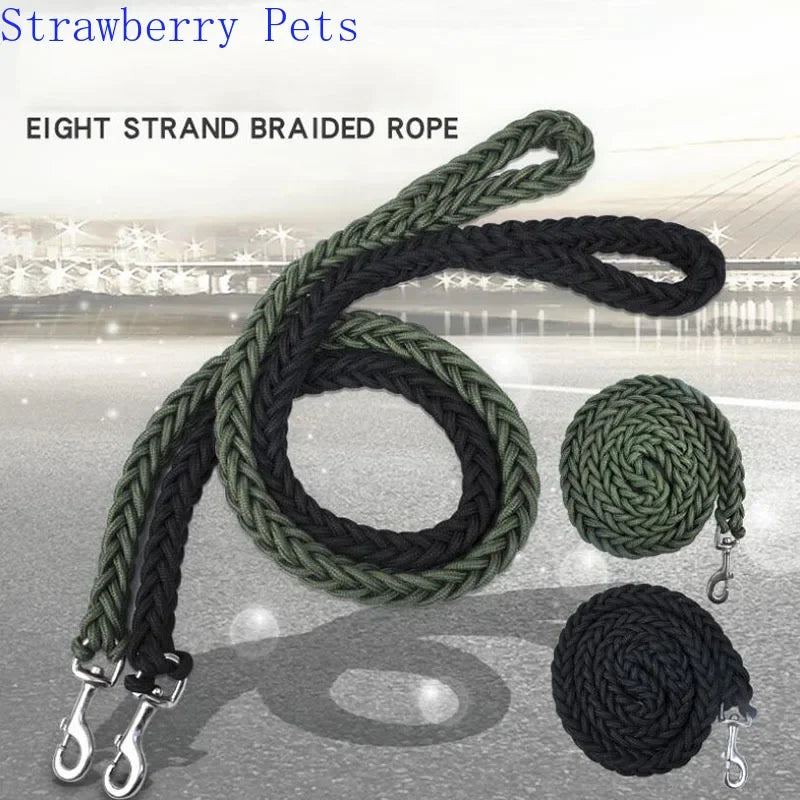 Heavy Duty Nylon Dog Leash and Adjustable Collar Set Army Green