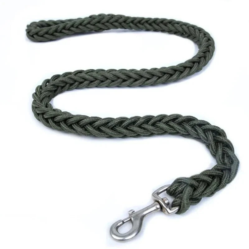 Heavy Duty Nylon Dog Leash and Adjustable Collar Set Army Green