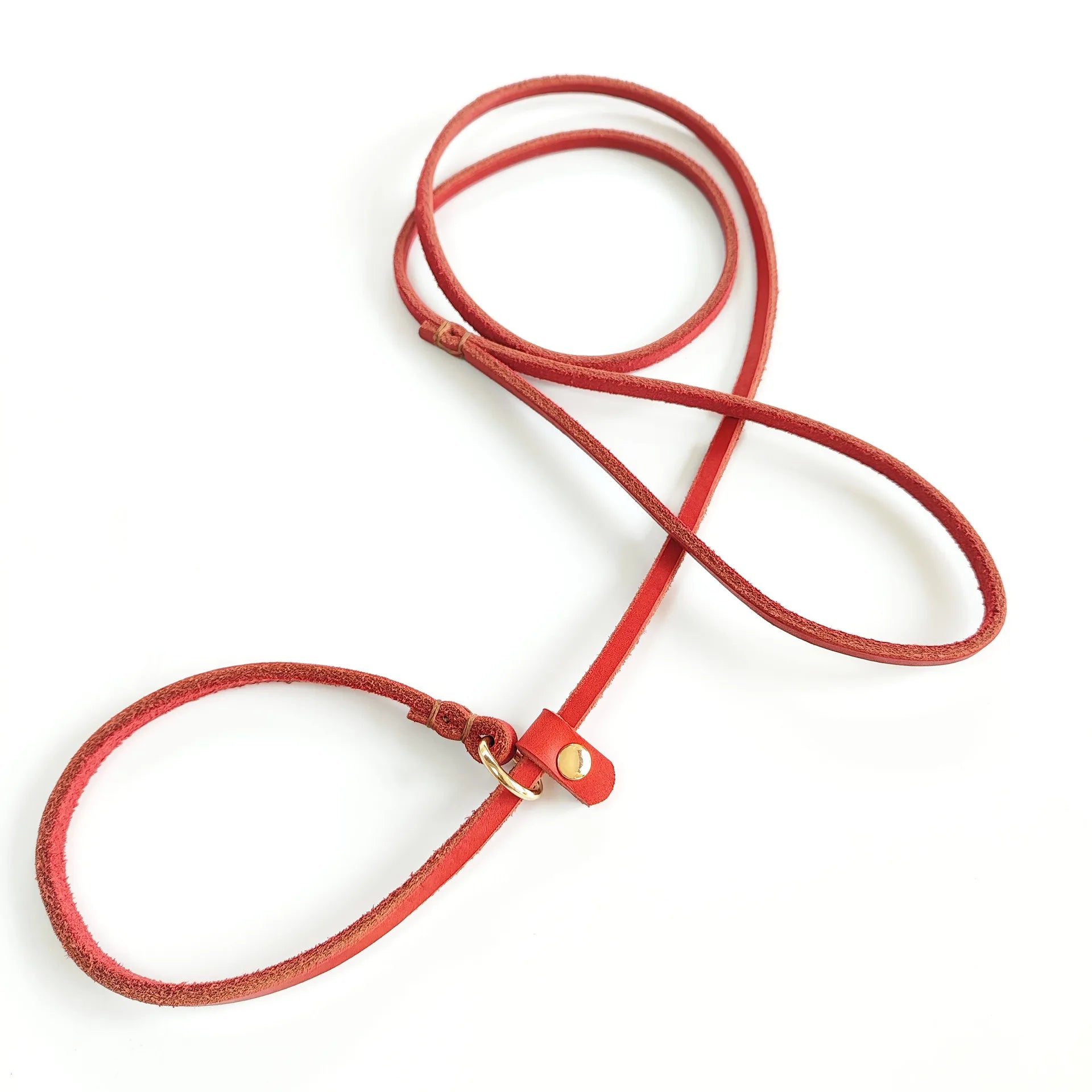 Soft Genuine Leather Dog Slip Lead No Pull Training Leash