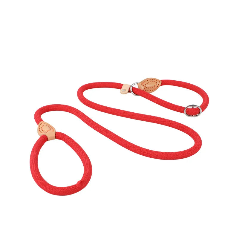 Heavy Duty Braided Rope Dog Slip Leash Adjustable Training Lead