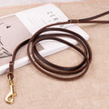 Handmade Genuine Leather Dog Leash for Small Dogs and Cats