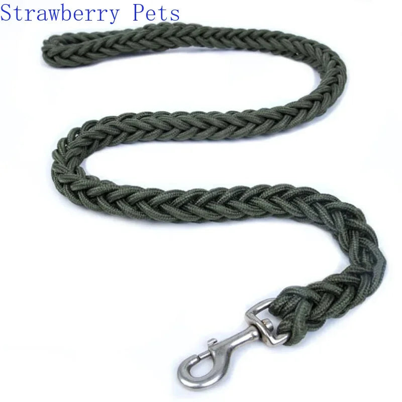 Heavy Duty Nylon Dog Leash and Adjustable Collar Set Army Green